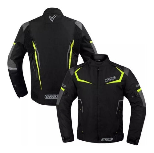 Motorcycle Jacket GP23 Cordura Waterproof with Removable Liner and Protections 14