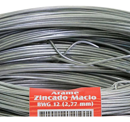 Arame Galvanizado Liso 5kg Médio Nº12 Bwg 12 Fio-2,76mm 3