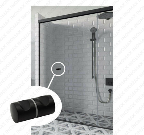 Inomax Black Aluminum Handle for Shower Screen 1