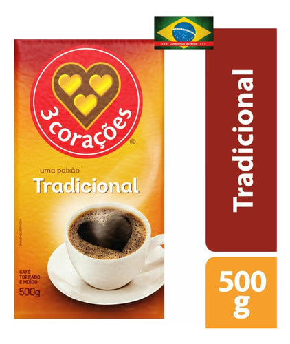 Café 3 Corações Tradicional 500 Grs Skol Melitta Plião Bis 4