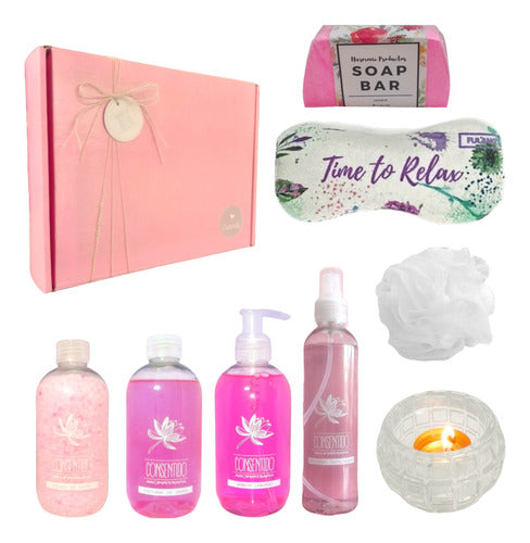 Zen Rose Aromatherapy Spa Gift Box Set for Women - Relaxation Kit N°2 - Set Caja Regalo Mujer Box Zen Aroma Rosas Kit Spa N02 Relax