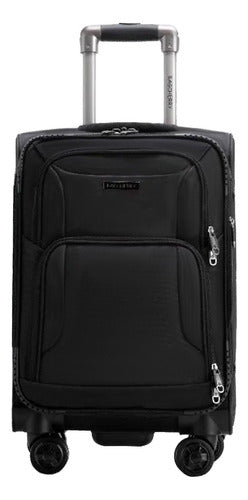 Large Reinforced Fabric Suitcase with 4 Swivel Wheels 360 Expandable Gusset 3