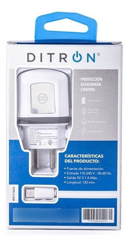 Ditron Fast Charger Type C 3.1A for Mobile Phones with 2 USB Ports 2