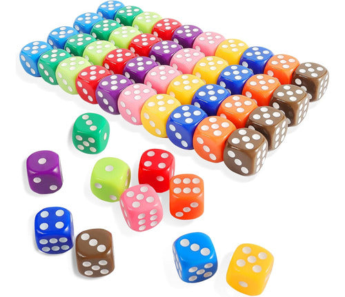 Conjunto De Dados Coloridos Para Juegos, 50 Piezas De 12 Cm 0