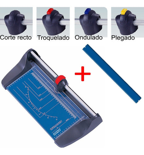 Guillotina Cizalla A4 Troquelado + Plegado + Ondulado + Base 1