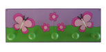 Butterflies and Flowers Wall Coat Rack with 5 Hooks 0