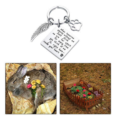 4 Cão Gato Pet Memorial Gifts Keychain, Memorial Keyring 6