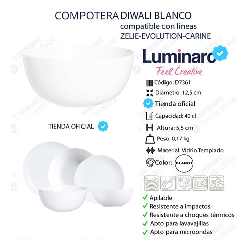 Luminarc Diwali Dinnerware Set 24 Pieces 4