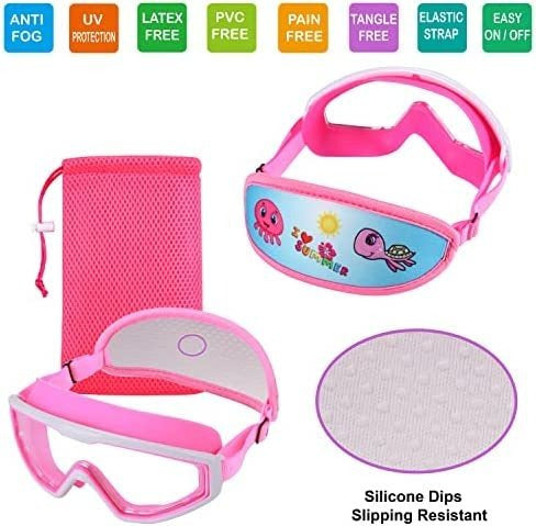 Ruigao Unisex Swimming Goggles for Kids in Pink 1