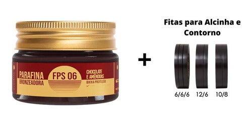 Kit Parafina Duotrato Chocolate 100g + 3 Fitas 1