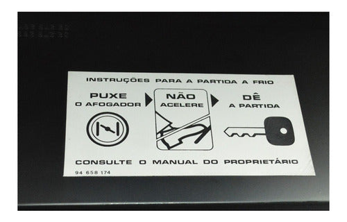 Kit Adesivos Instrução Motor Selo Opala 6cc Álc 86 Opl38 Fgc 7