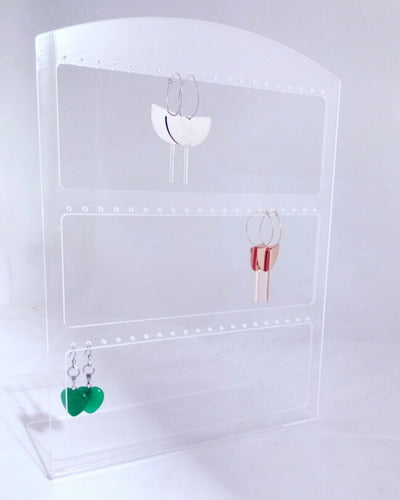 Full-acril 2 Exhibitor Hanging Earring Display Board with Large Perforated Plate 0