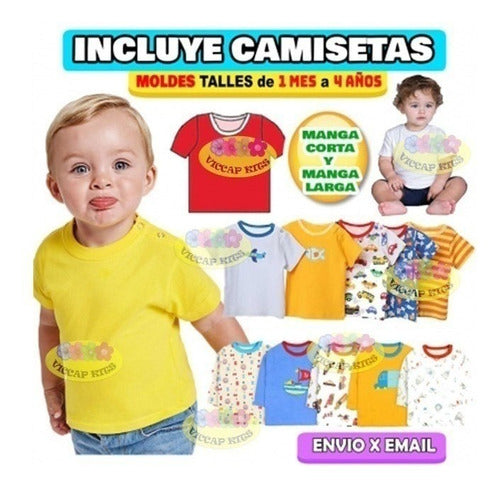 Moldes Y Patrones De Ropa Para Bebés Bodys Enteritos Campera 2