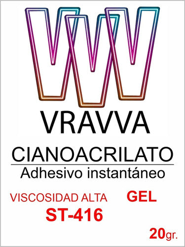 Generic Cianoacrilato Adherente Pegamento St-416 Visc / Alta 20gr 3