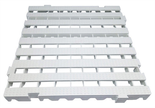 Kit C/ 8 Pçs - Pallet Plástico Estrado 4,5 X 50x50 Branco 1