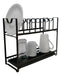 Kitchen Tools Brown Narrow 2-Tier Dish Rack 0