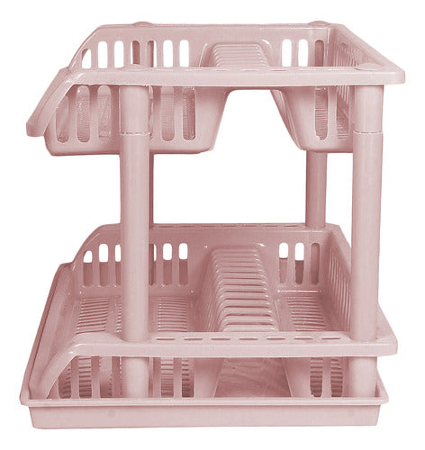 Detachable 2-Tier Plastic Drainer with Tray 3