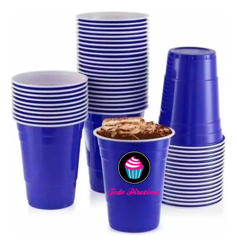 TODO PIROTINES 350 Blue Disposable Plastic Cups 400 CC 0