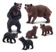 Toymany 6pcs Bear Animal Figures, Realistic Forest Animal Be 0