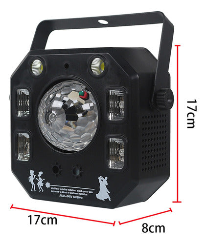 Luz De Efeito Led 4 Em 1 Magic Ball Strobe Uv 4 Em 1 Luz De 4