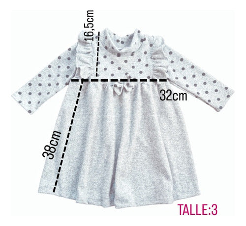 Watana Kids Vestido Boho Lunares Abrigado Lanilla Invierno Bebe Niña 5