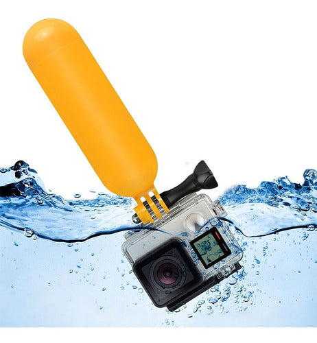 Bastão Boia De Mão Flutuante Para Gopro Floaty Amarela Sjcam 3