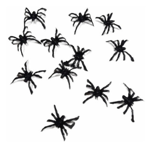 Arañas Negras Chicas X12 Halloween Decoracion Cotillon 0