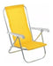 Aluminum Beach Chair 4-Position Recliner with Plastic Arms Camping Portable Seat 0