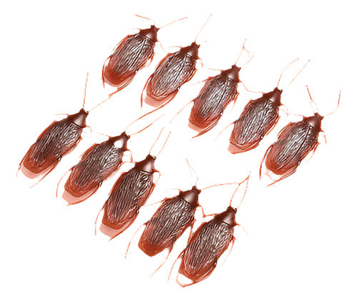 10 X Plástico Falso Cucaracha Roach Juguete Broma Broma Truc 0