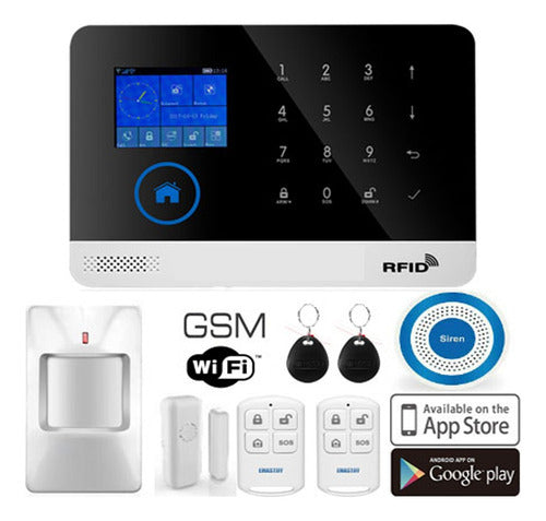 Purare Techologic Wifi Gsm Smart Alarm Kit with Configured App 1