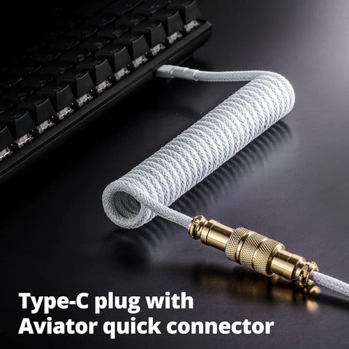 GunMjo Starlight USB C Spiral Keyboard Cable 2