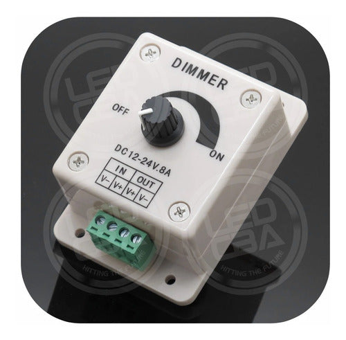 LEDCBA Dimmer Led Monochromatic 12v 24v 8 Amperes with Terminal Block 3