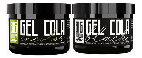 Gel Cola Big Barber 300g Meio A Meio Fardo Com 2 Unidades 0