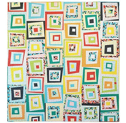 Christa Quilts Modern Log Cabin Quilt Pattern 1