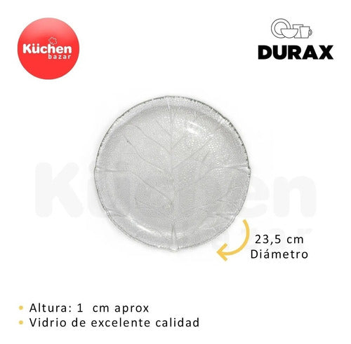 Juego De Platos Durax Labrado De Vidrio Playo Hondo X12 1