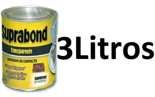 Suprabond Cemento Contacto Pegamento Transparente X 3 Litros 0