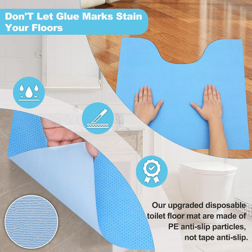 Miumoon Disposable Toilet Mats, 61cm X 56cm 4