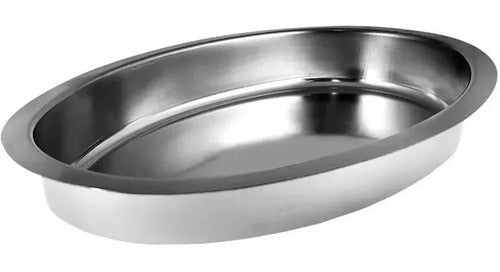 Legumbrera Oval Profunda Carol Ac Inox 33 Cm Casa Valente 1