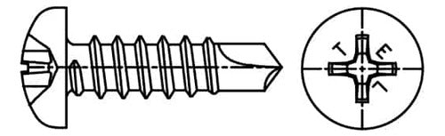 Tornillo Tel Phil Cabeza Binding- Punta Mecha 8 X 1 1/2 5