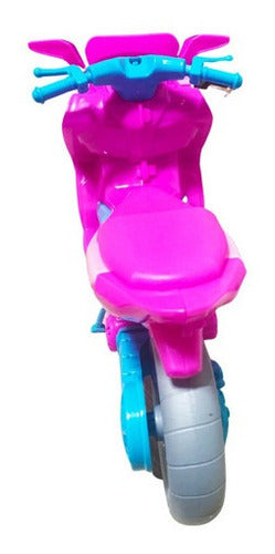 Moto Rosa De Brinquedo Manual Scott Para Boneca Motocicleta 3