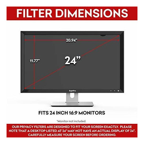 SightPro Mira El Filtro De Privacidad Para Pantalla Panoramica De 24 1