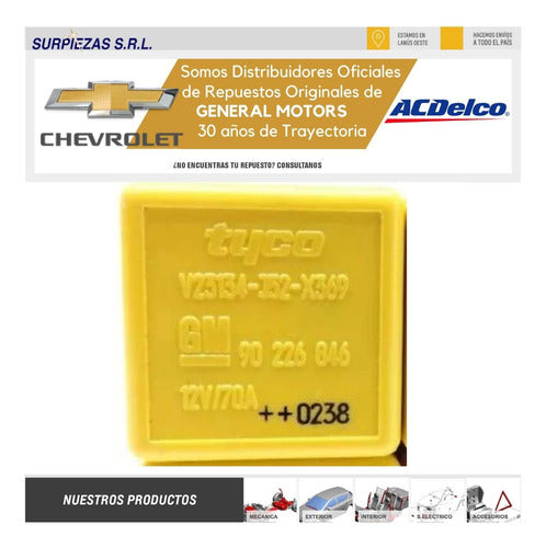 Chevrolet Corsa II/Meriva Yellow Preheating Relay 100% Original GM 90226846 1