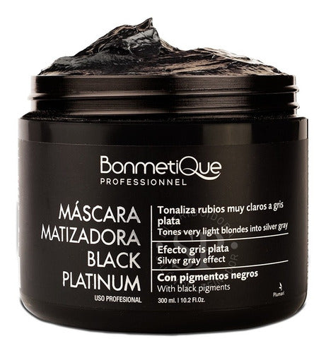 Combo Bonmetique Matizador Black Platinum Shampoo + Máscara 3