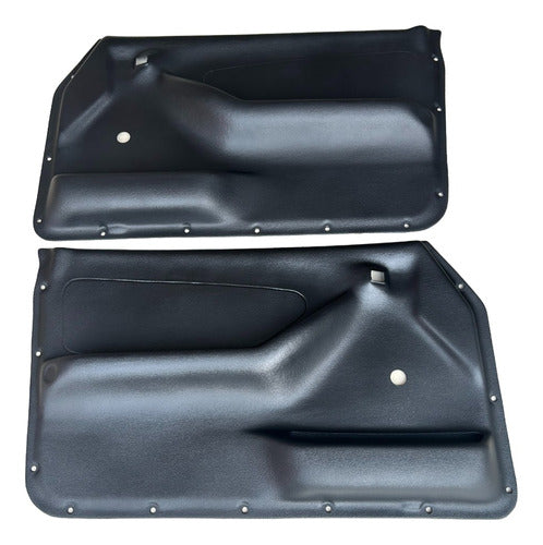 Panel Tapizado Puerta Peugeot 504 Pick Up Negro Juego  (2) 0