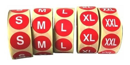 Self-Adhesive Label Stickers Sizes 30mm (XS, S, M, L, XL, XXL) 0
