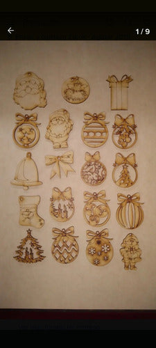 Christmas Decorations MDF Laser Cut 280 Units 10 cm 0