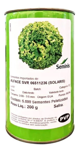 Sementes Alface Crespa Solaris Peletizada 5.000 Sementes 0