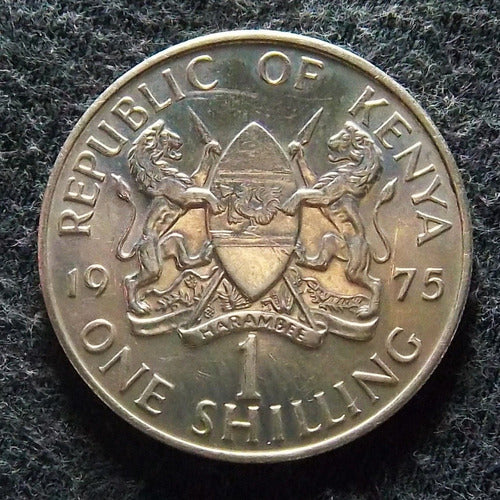 Kenia 1 Shilling 1975 Sin Circular Km 14 0