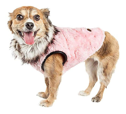 Chaqueta De Abrigo De Perro De Piel De Vison De Lujo De Pin 0