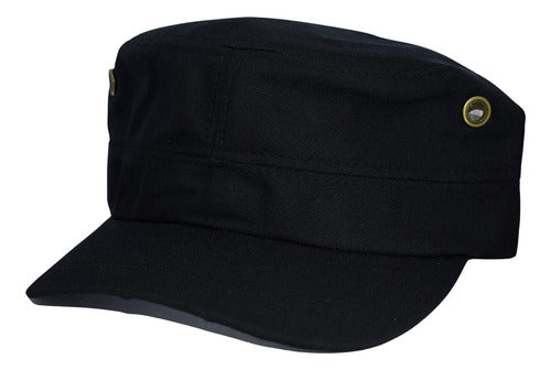 Black Short Brim Cap 1